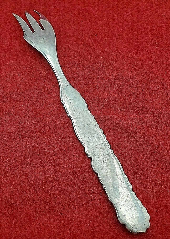 Silvercraft Sterling Silver Large Serving Fork with Floral Design #10880