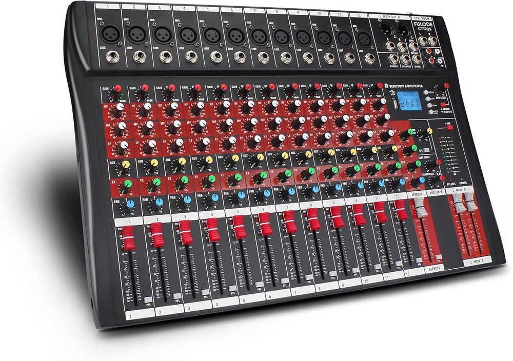 Ultra-Thin FULODE CT120S Mixer - 12 Channels with USB & 48V Phantom Power