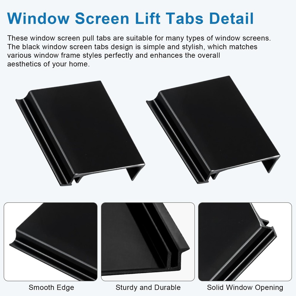 10 Pack Window Screen Pull Tabs Window Screen Lift Tabs Flat Spline Channel P...