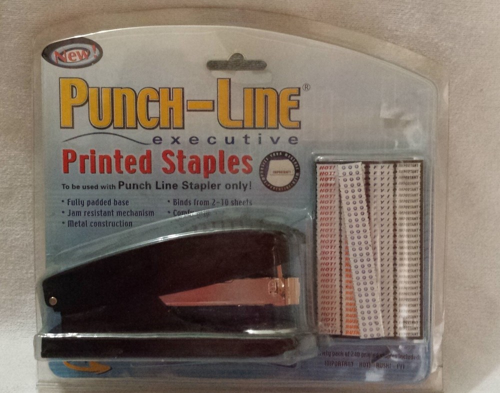 PunchLine Printed Staples and Stapler Binds 2-10 Sheets Black FYI HOT! Rush!