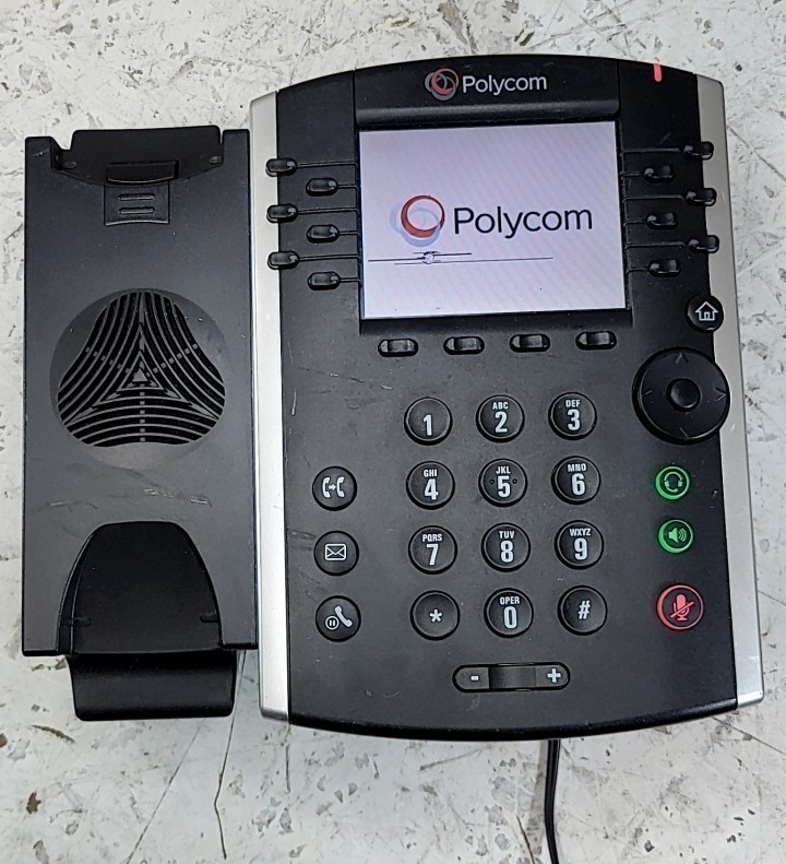 Polycom VVX 400 2201-46104-001 VOIP Desktop Phone SEE NOTES