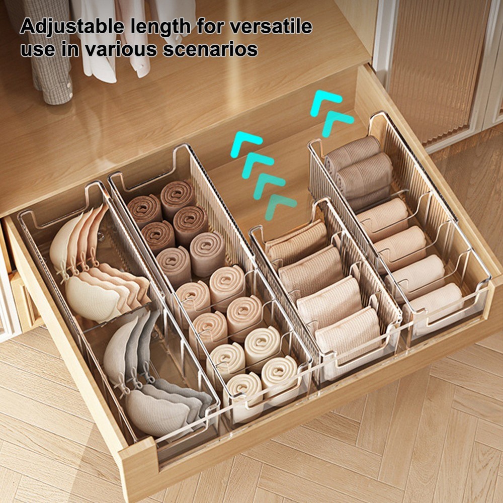 Acrylic Belt & Tie Organizer Multi-Compartment Clear Display Case Storage Holder