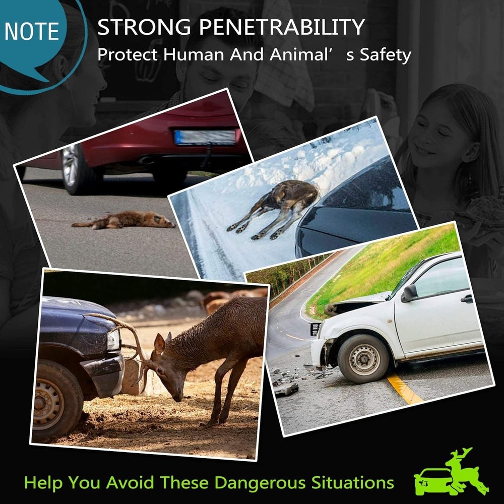Compact Deer Warning Whistles: 6 Pack, Easy Install, ABS Safety Device