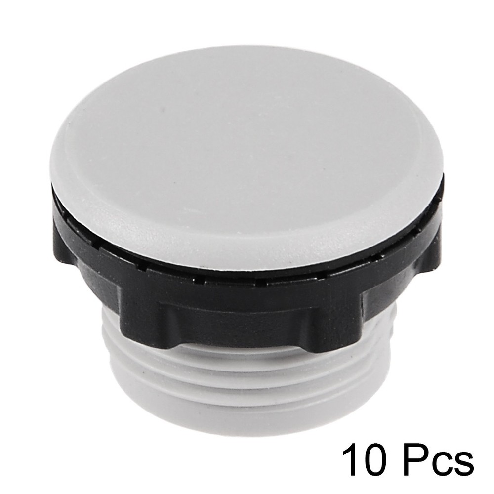 10 Pcs 22mm Black Gray Plastic Push Button Switch Hole Panel Plug