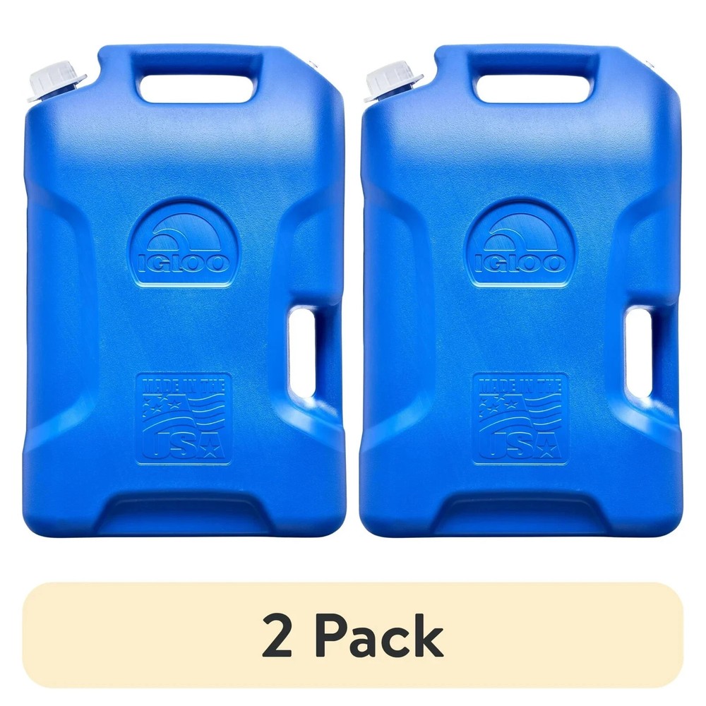 (2 pack) 6 Gallon Camping Water Storage Container, Blue