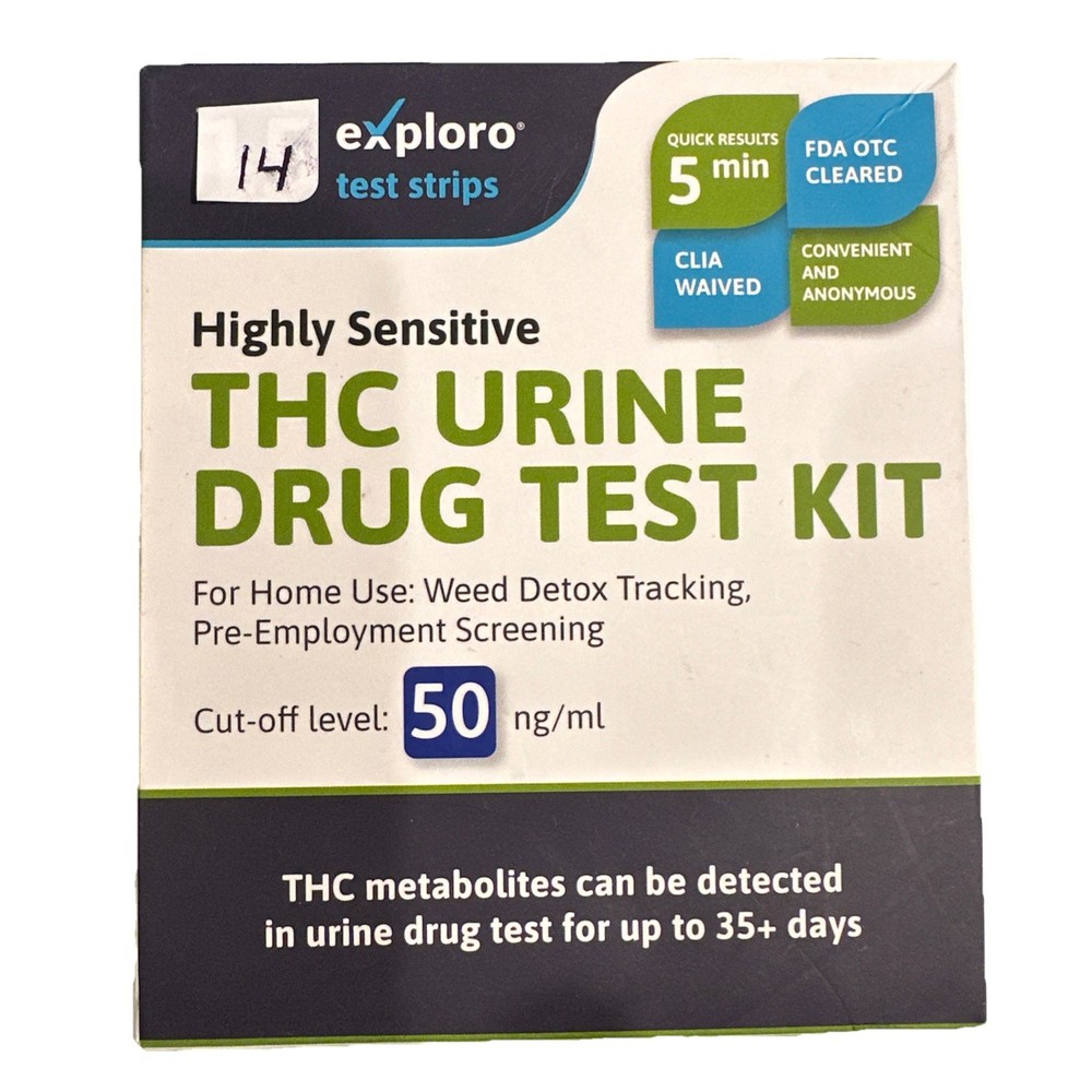 14 Exploro Test Strips Highly Sensitive THC Urine Test For Home Use 04/27 *READ*