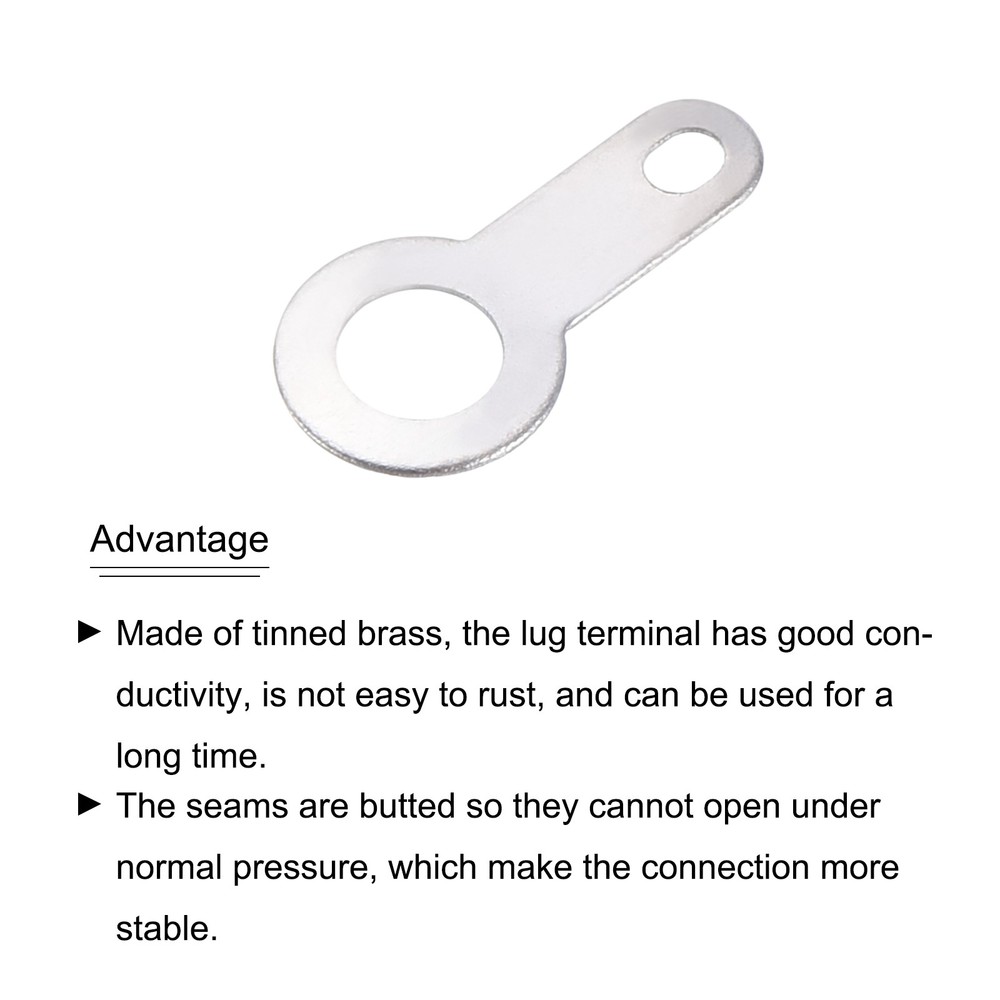 500 x PCB Soldering Lug Plate Ring Terminal 3.2mm Connection Solid Wire