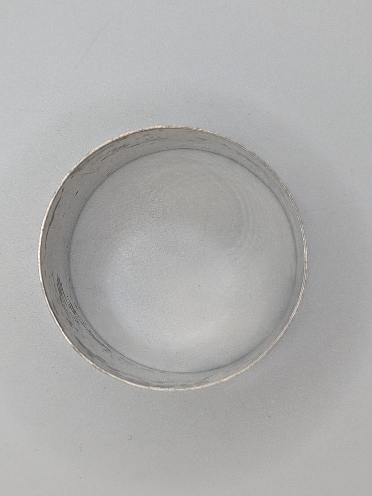 Antique German 800 Silver Napkin Ring "FP" initials, beautiful lily etching