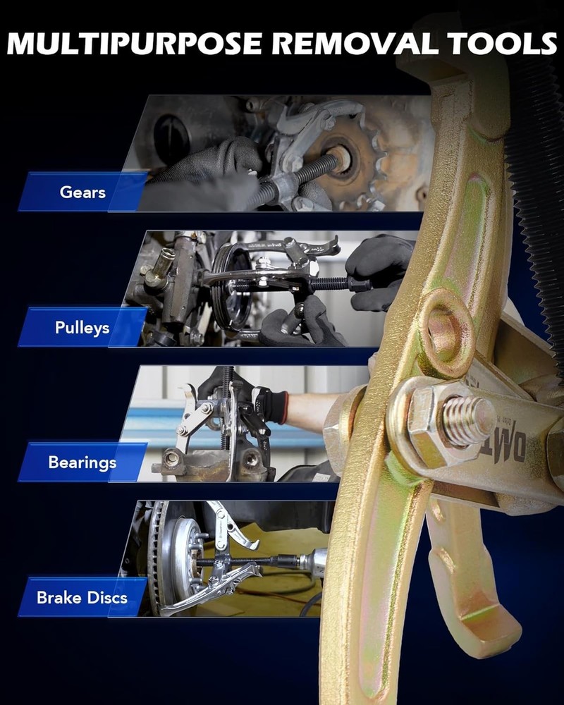 Versatile Gear Puller Set with Heavy Duty Build for Multiple Applications