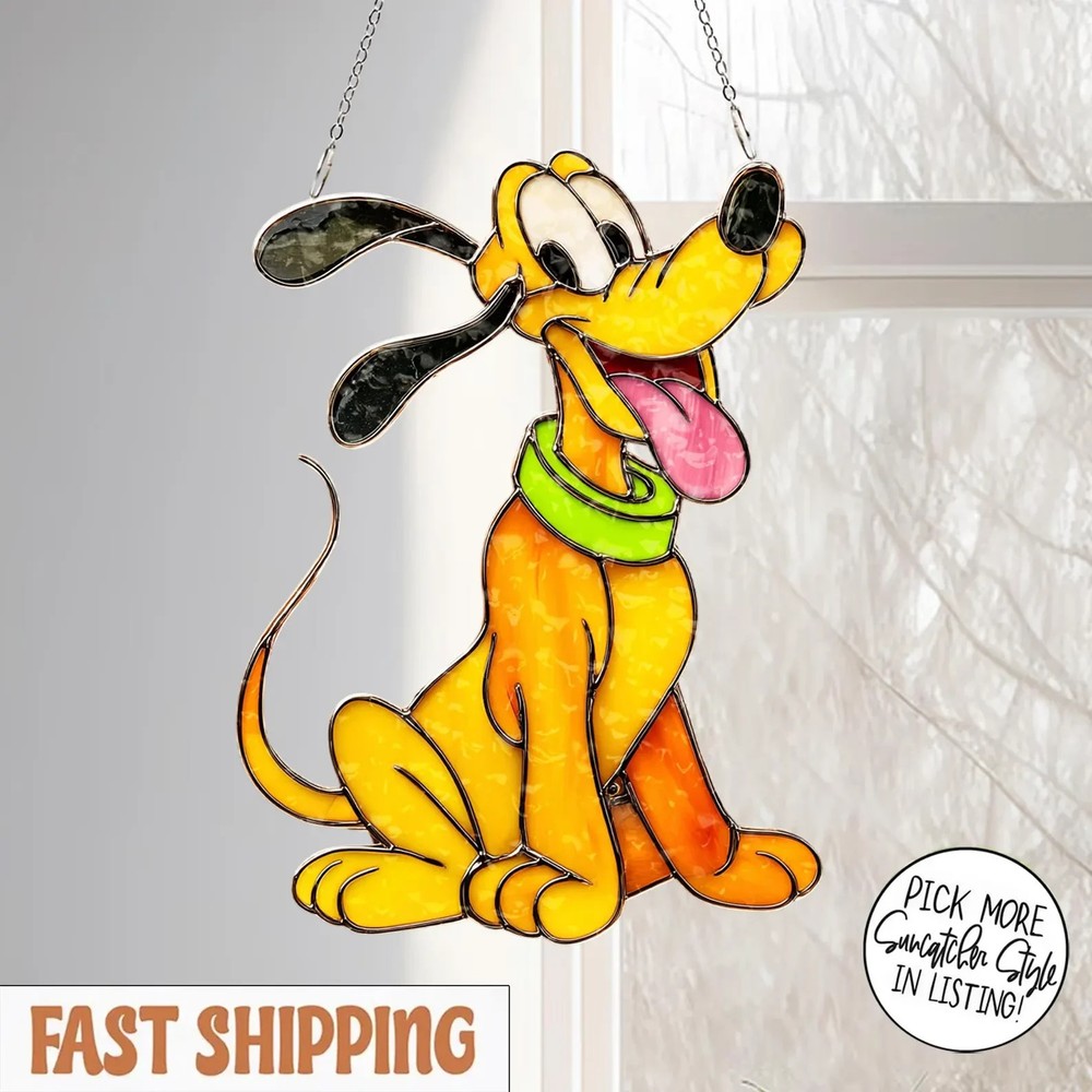 Personalized Pluto Window Acrylic Suncatcher, Gift for Decor Window