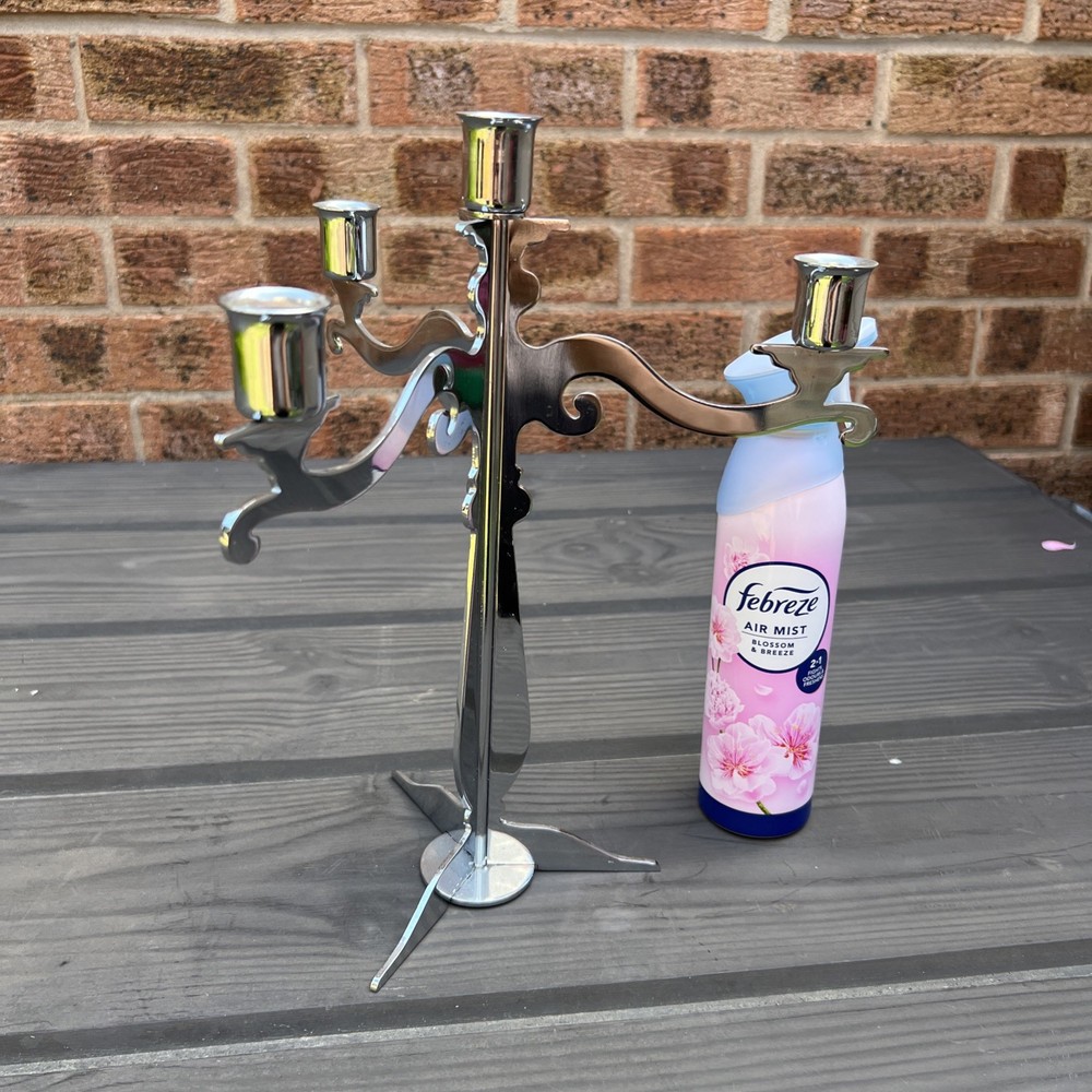 Luxury Chromium Three Arm Candle Holder