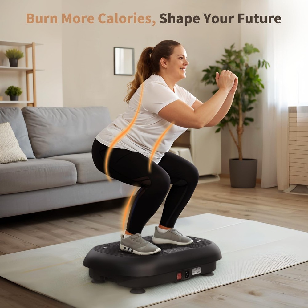 Vibration Plate Exercise Machine - Vibration Plate for Lymphatic Drainage, Wh...