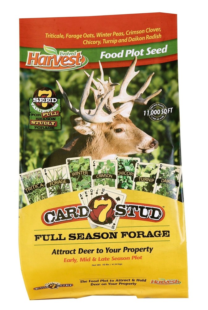EVOLVED HARVEST 7 Card Stud Adaptive Food Plot Seed - Full Season High-Protei...