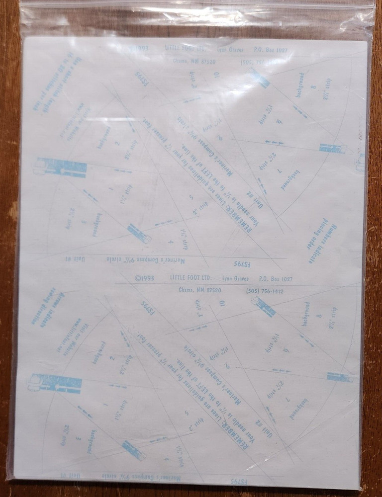 Lynn Graves Foundation Sheets - Mariner’s Compass #FS795 - NEW