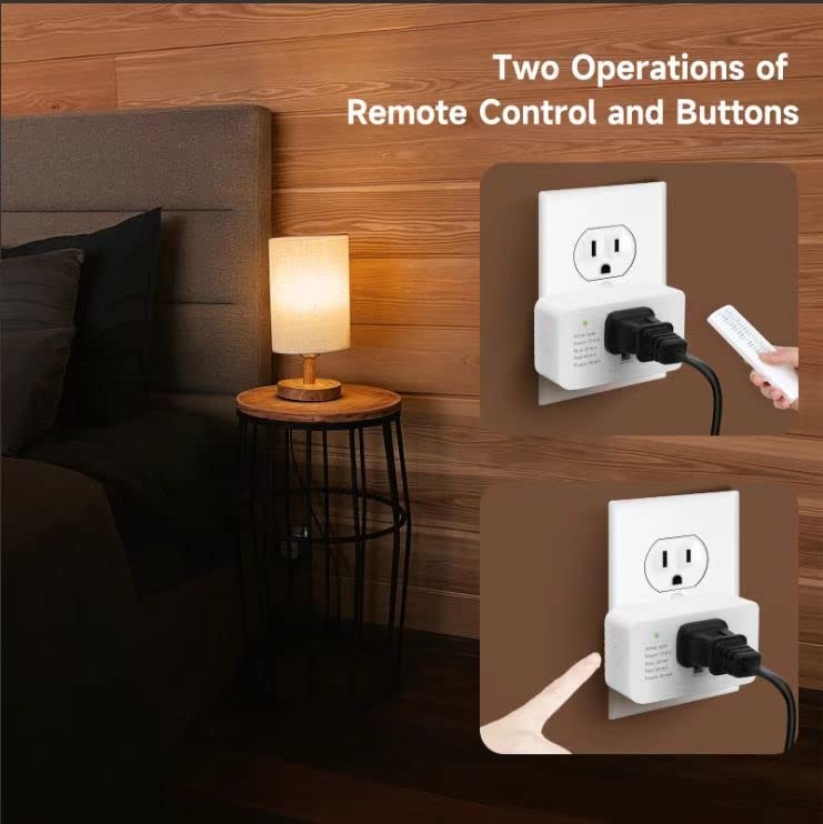 Indoor String Light Dimmer with Remote Control & Timer for 2/3 Prong Plugs