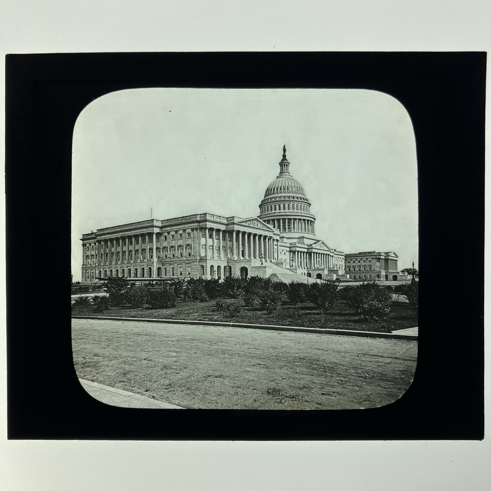 Glass Magic Lantern Slide, USA, Washington DC, Capitol Building Architecture