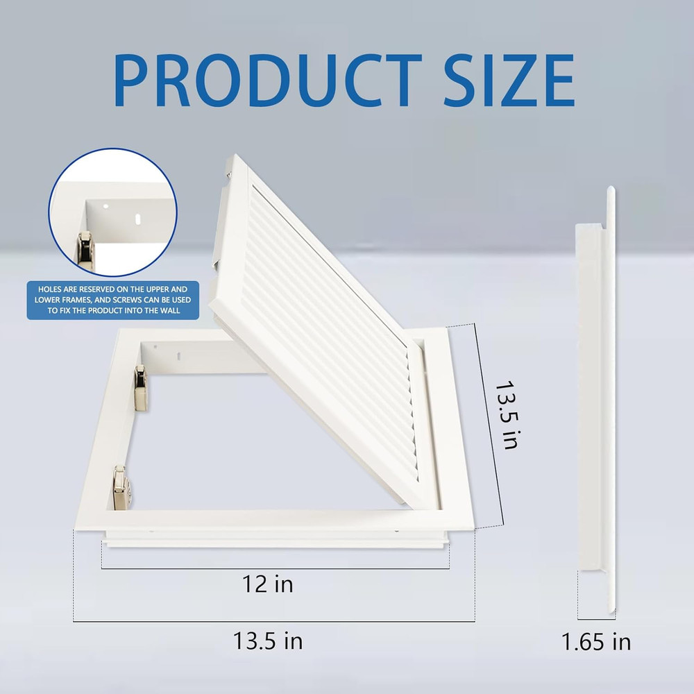 13.5 X 13.5" Access Doors Panel Drywall Push-Button Switch Vent Aluminum Alloy