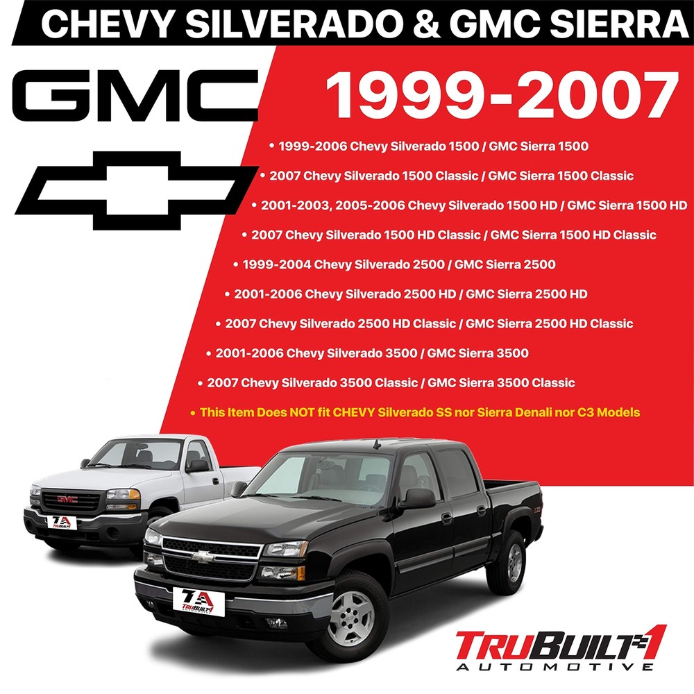 Tailgate Handle w/ Clips for 1999-2007 Silverado and Sierra,1500, 2500, 3500 HD