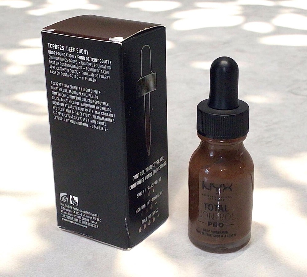 NYX Professional Makeup Total Control Pro Drop Foundation Deep Ebony