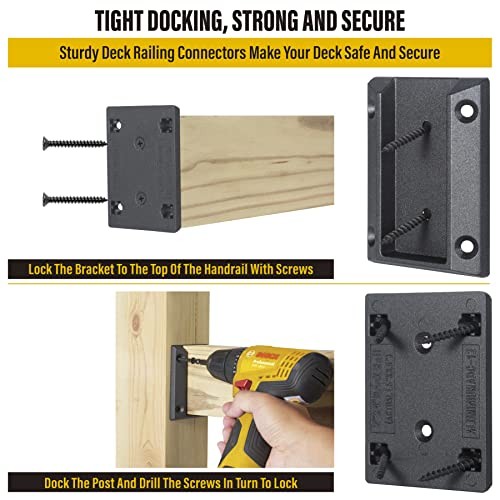 pcs ADC-Aluminum Deck Railing Bracket, Deck Railing Connectors for 2"x4" 12