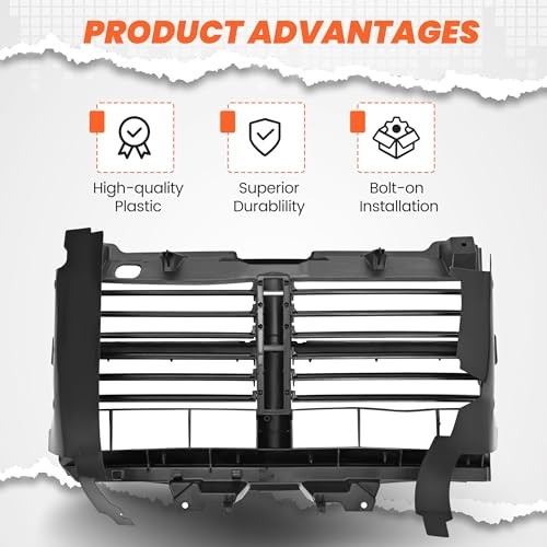 Active Grille Shutter Assembly w/o Actuator Compatible with 2013-2018 Ram