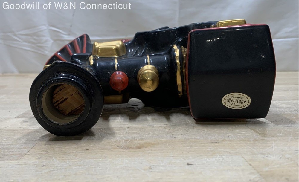 vintage ezra brooks train decanter