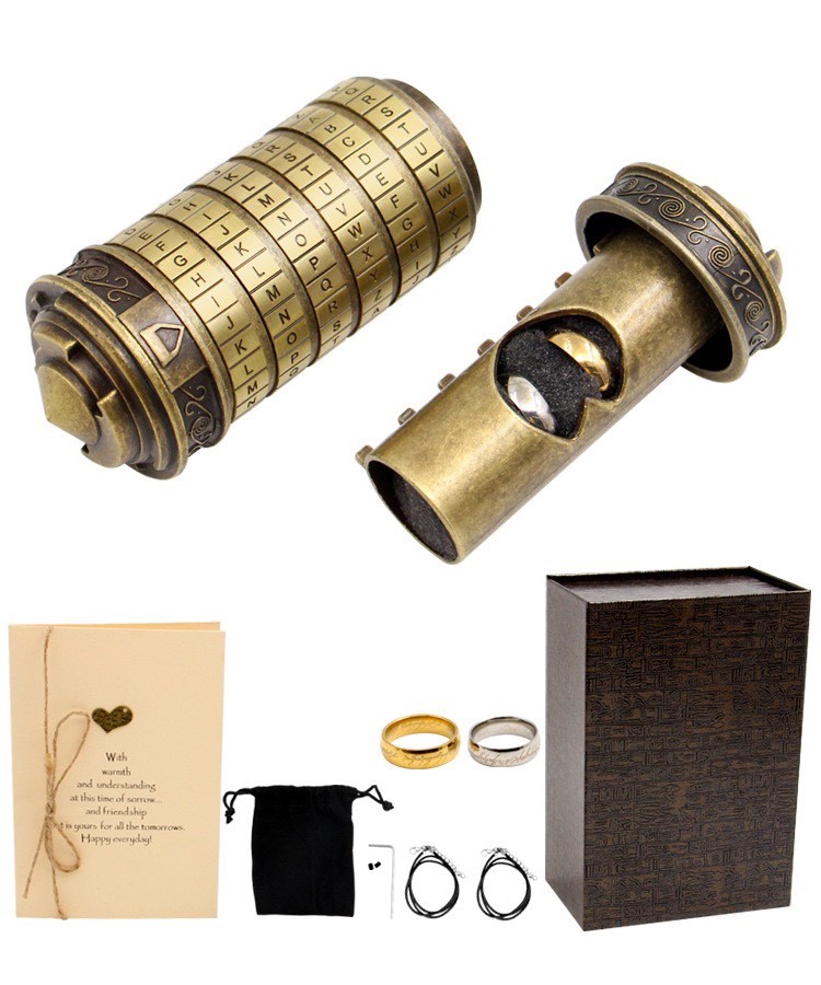 Cryptex Da Vinci Code Mini Cryptex Lock Puzzle Boxes with Hidden Compartments...
