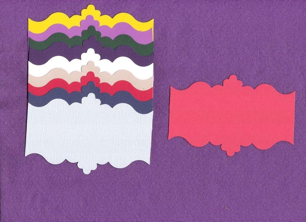 FRAME BACK ORNATE 8 die cuts scrapbook cards