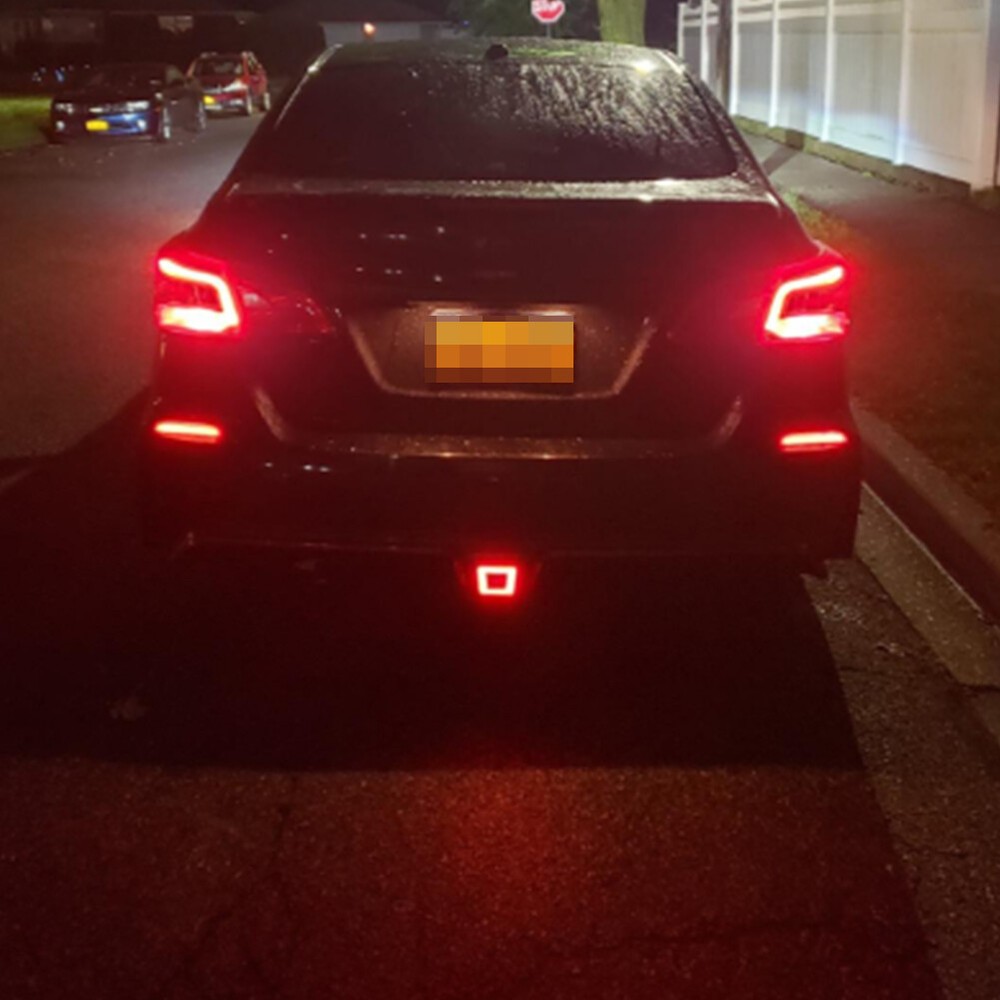 For 2009-up Nissan 370Z White/Red LED Rear Fog Light Reverse Brake Lamp 3 IN 1