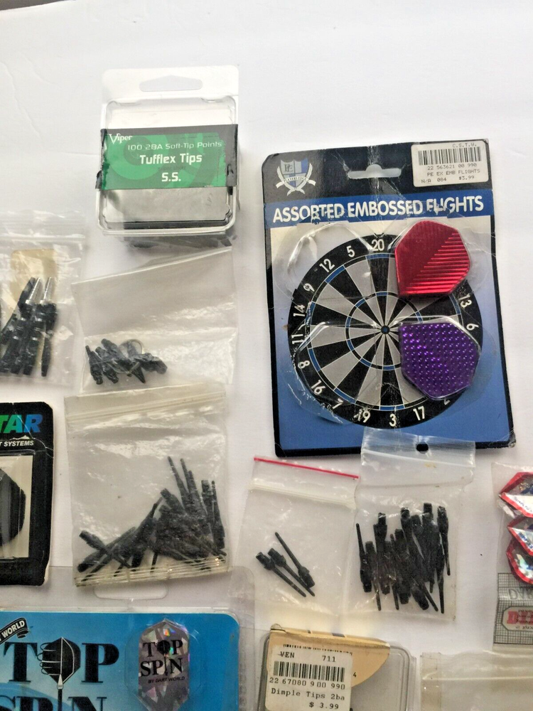 Various Dart Tips and Flights Lot 14 Packages