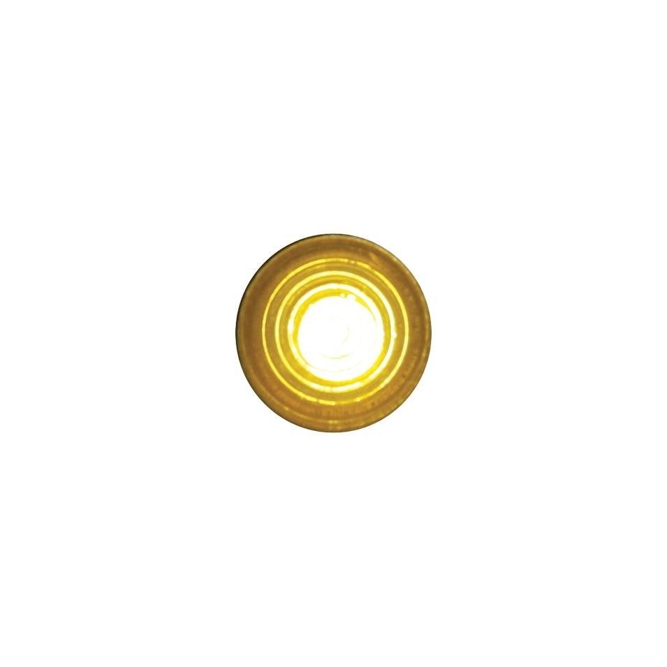Super Bright 12 Volt 1 LED Indicator Light - Amber