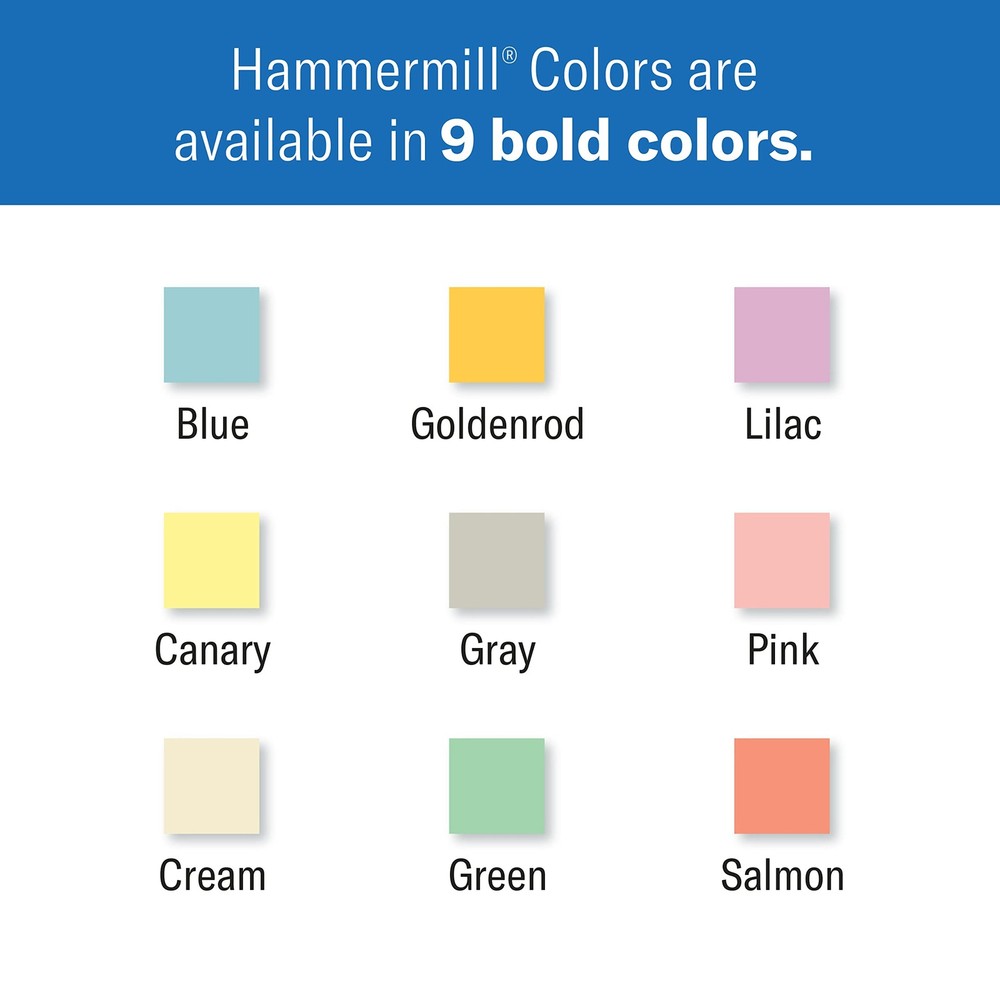 Hammermill Colored Paper, 20lb Pink Printer 1 Ream | 500 Sheets,