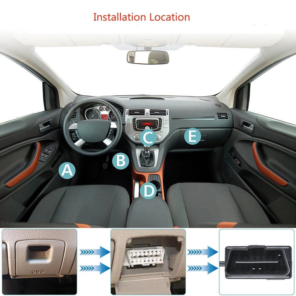 Dash Cam Cable, OBD Hardwire Kit, USB Type C, Surveillance, Power Cable