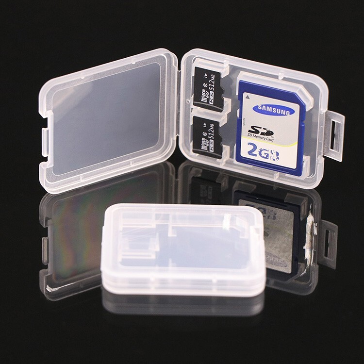 5pcs 2TF+1SD Memory Card Plastic Case For Micro SD TF SD SDHC Card Adapter