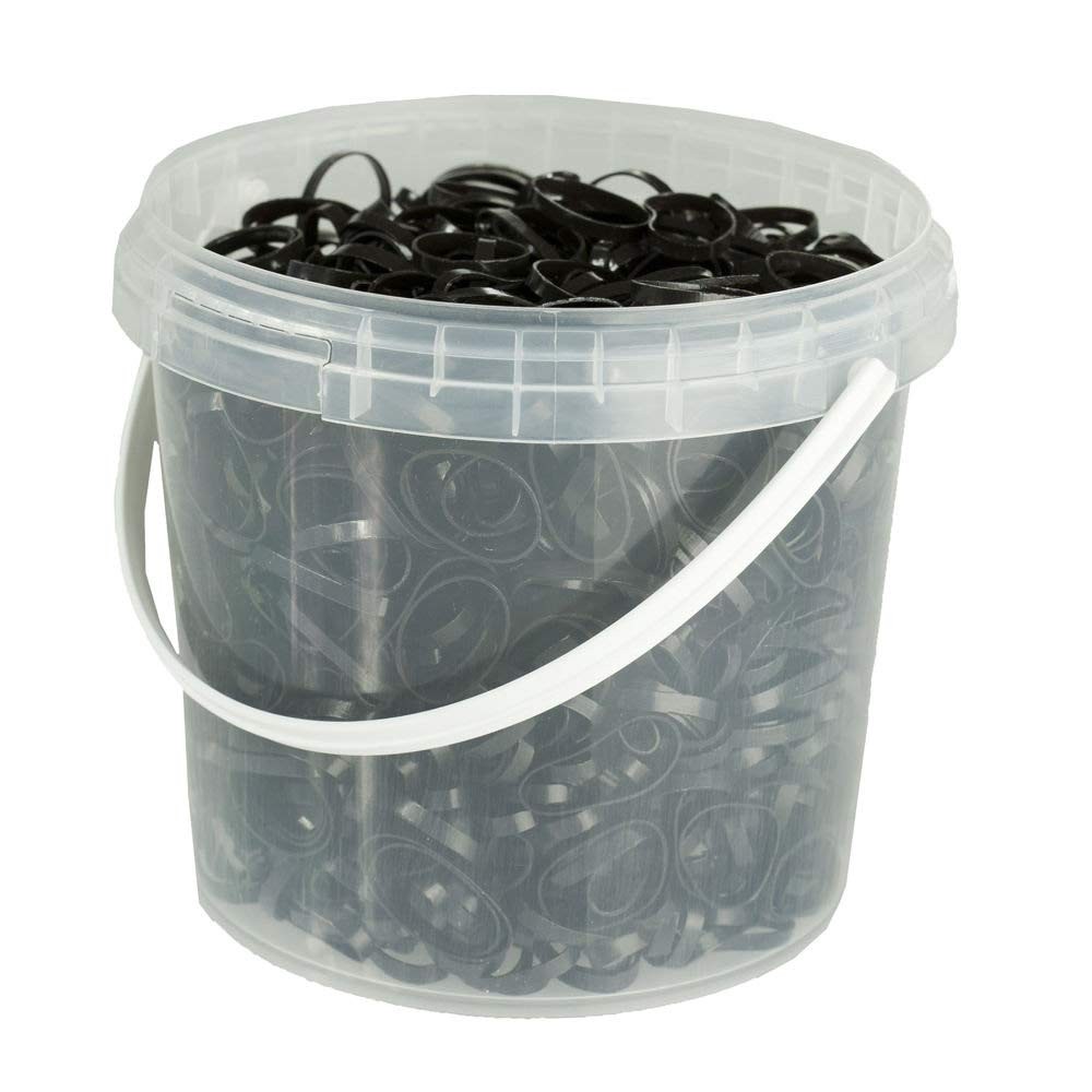 Silicone Rubber Plaiting Band - Black - Size