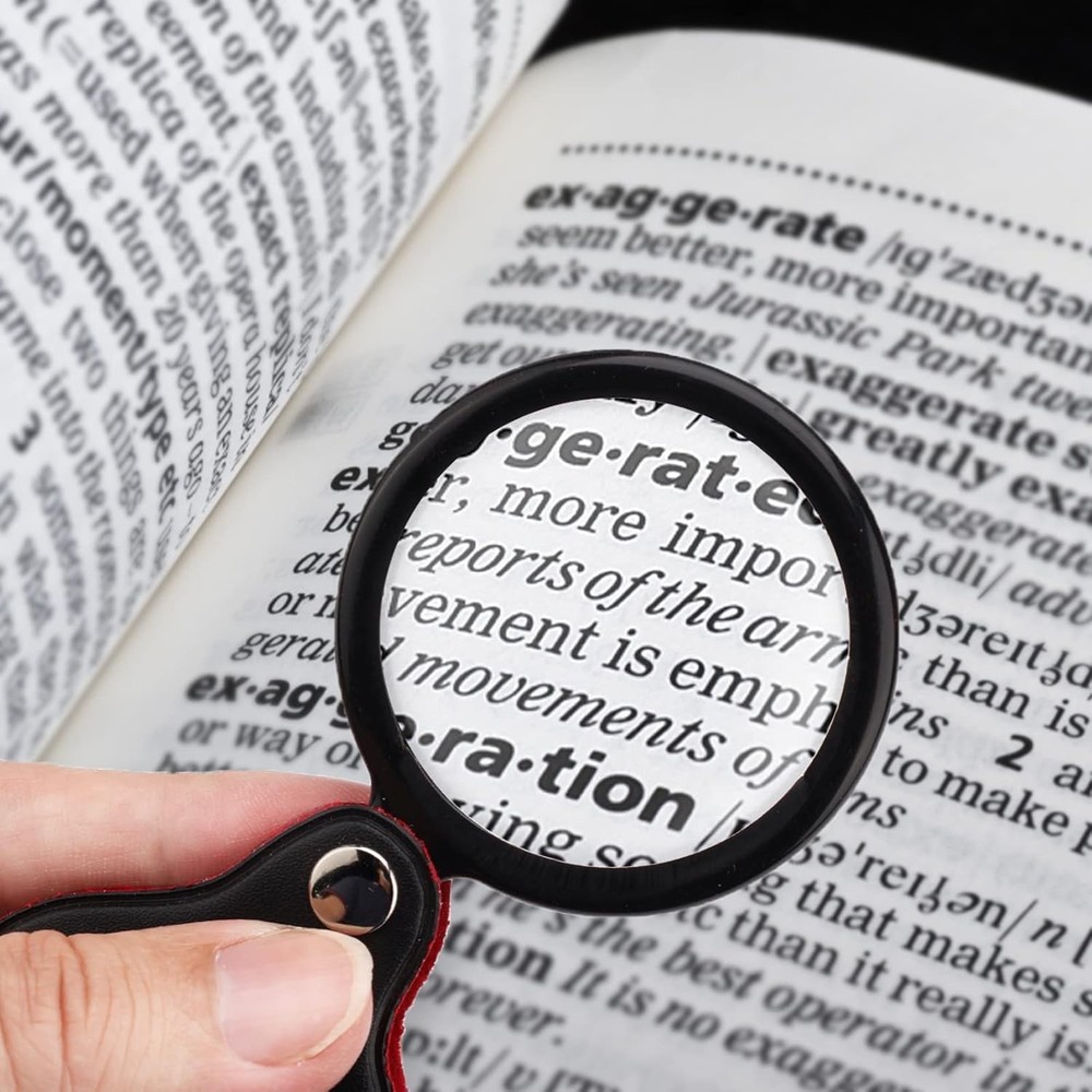 5 Pack Mini Pocket Magnifier, 10X Magnification, Foldable, 2.16 Inch