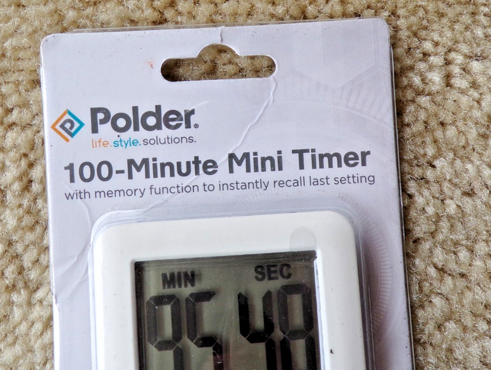 POLDER 100 Minute Mini Timer Battery Included @h25