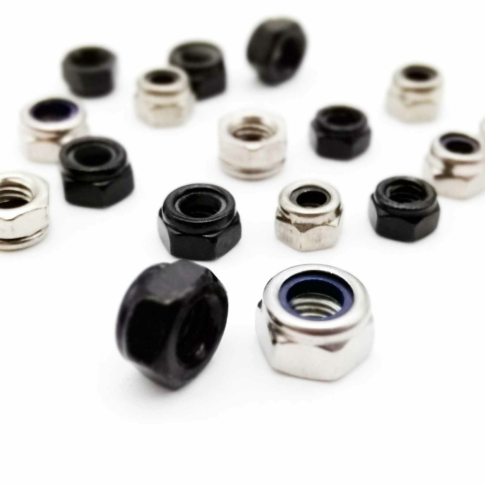 M2 M2.5 M3 M4-M16 Hex Hexagon Nylon Insert Lock Nut Self–locking Nylock Locknut