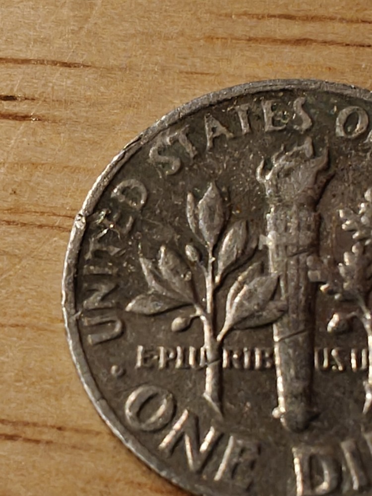 1966 Roosevelt Dime • No Mint Mark. Error On WE