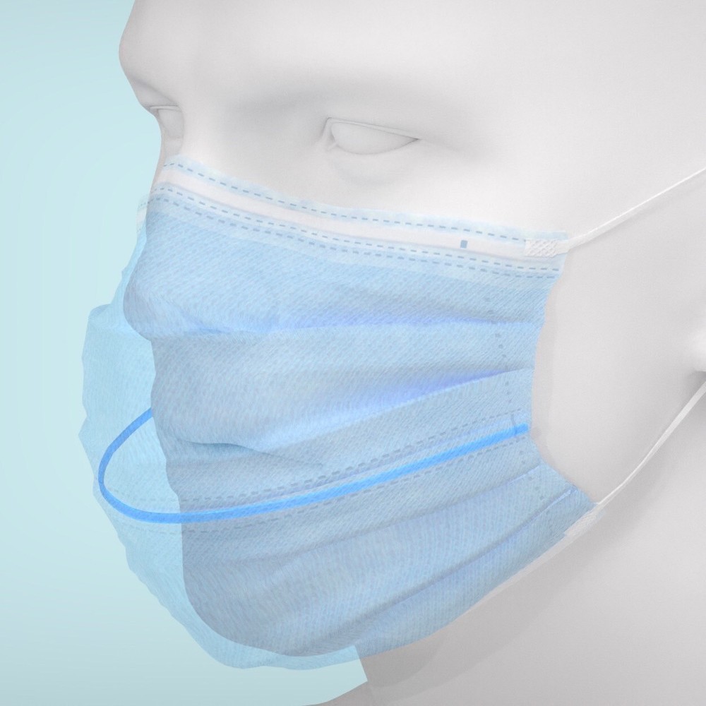 Cool Breathe Level 3 Earloop Face Mask with Comfort Arch, Blue