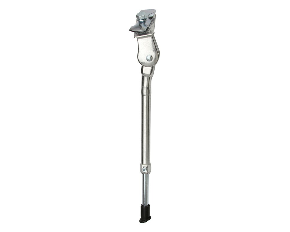 F&R Adjustable Bicycle Kickstand Center Alloy Silver.