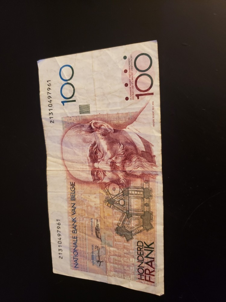 100 Belgian Francs Banknote  1823-1894