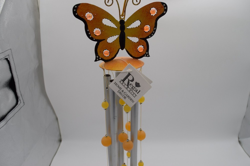 REGAL ART & GIFT MONARCH WIND CHIME NWT 20"