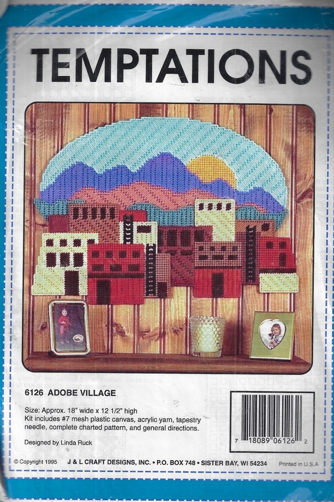 Temptations~Adobe Village~Plastic Canvas Kit 6126