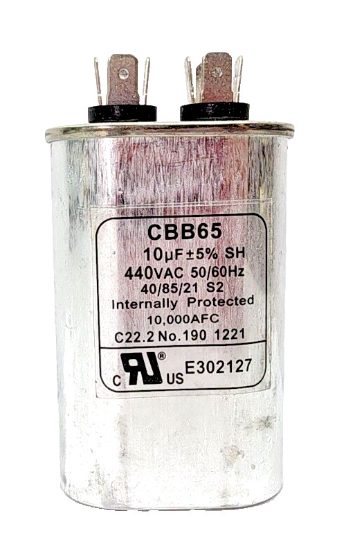 CBB65 Oval Run Capacitor 10 uF 440 VAC