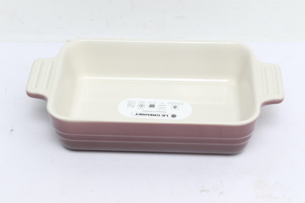 Le Creuset Fig 18 cm Rectangular Baking Dish Stoneware, 7.25"x5" NEW
