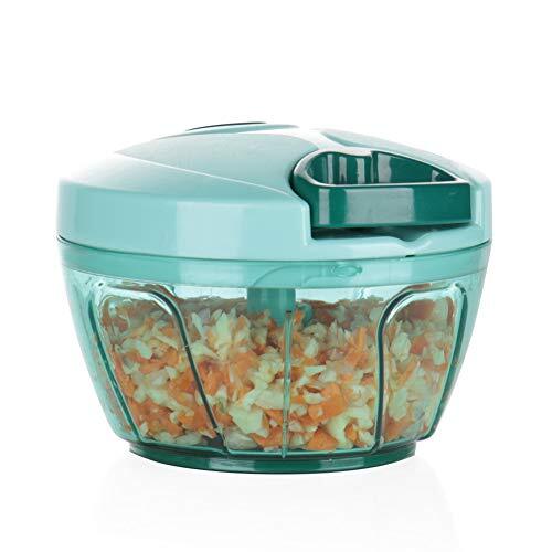 Manual Food Processor Vegetable Chopper, 2 Cup, Blue
