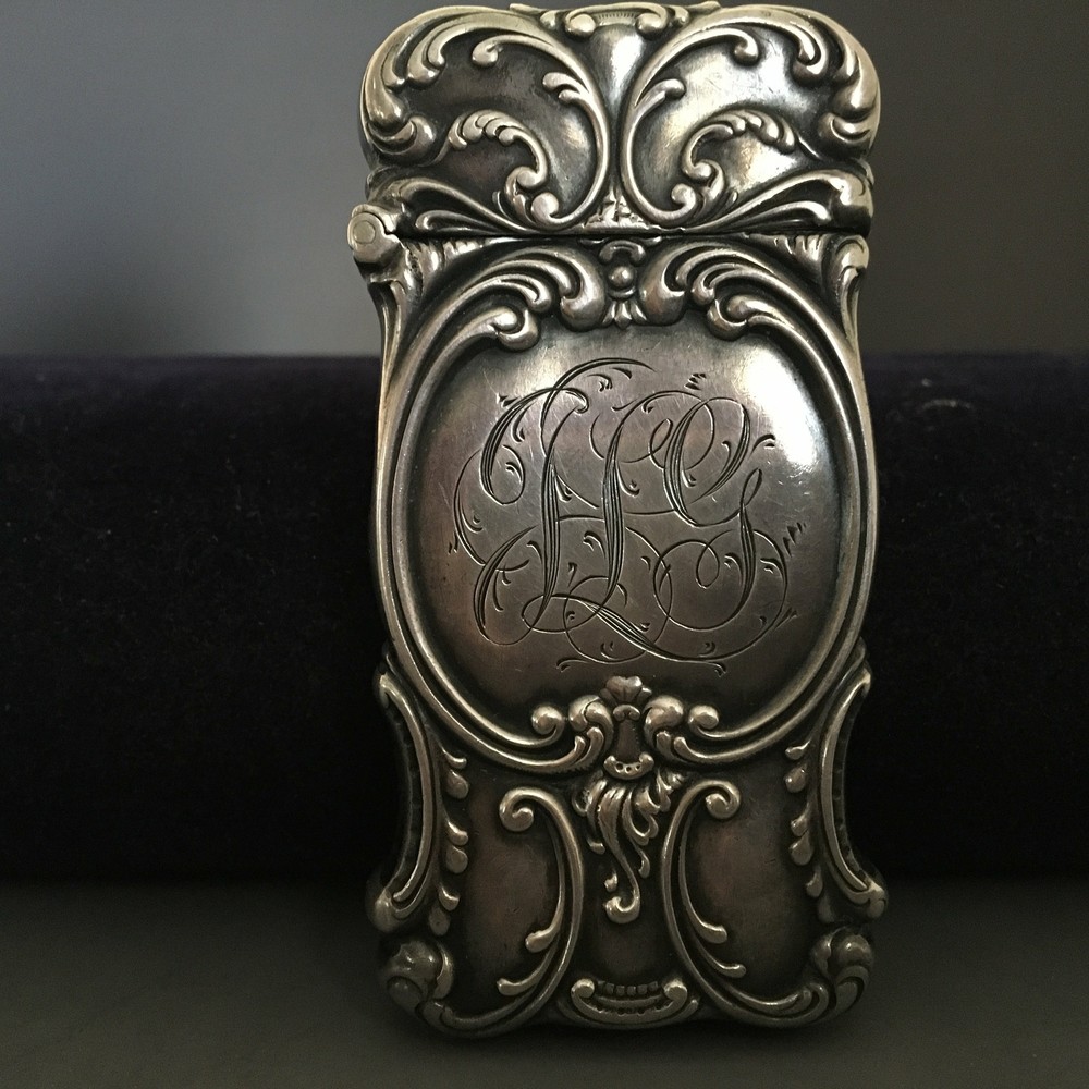 Vintage Simons Bros Sterling Silver Match Safe/ Vesta Case