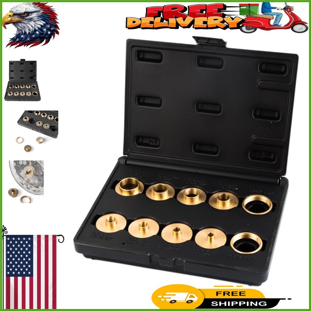 Versatile Router Bushing Guide Set - 10 Brass Pieces for All Your Needs