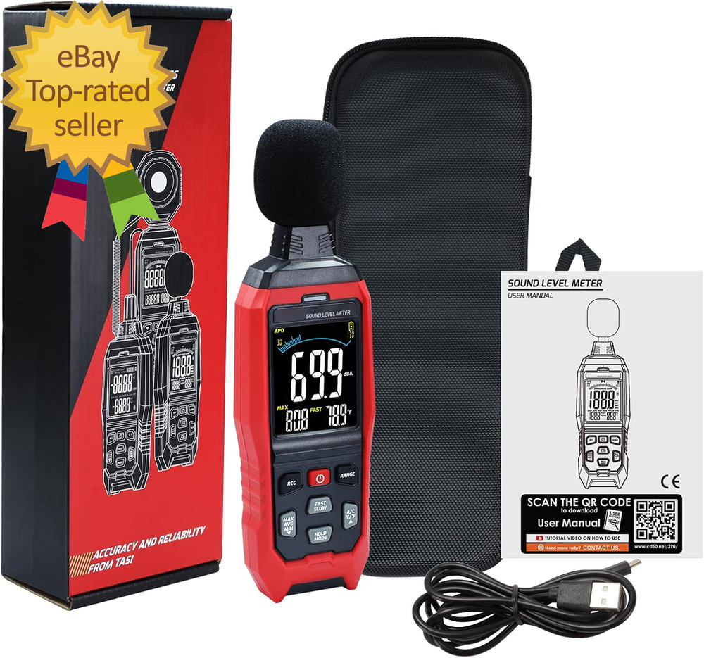 Sound Level Meter Data Logger Decibel Meter with Record Function Portable Noise